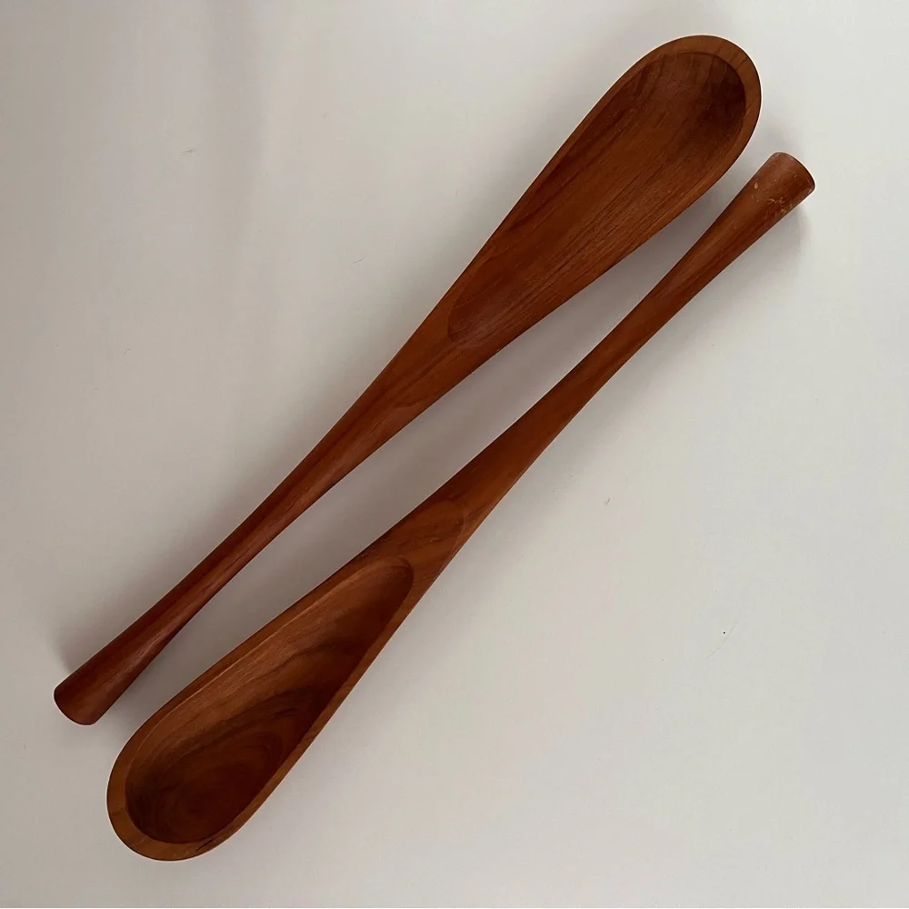 MID CENTURY MODERN DANISH salad servers Dansk?